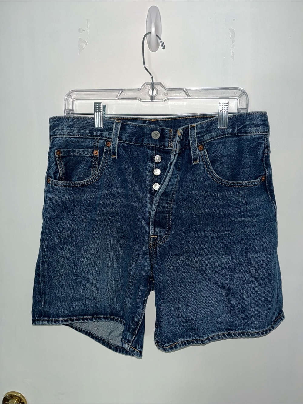Levi's Blue Denim Jeans with Tan Leather Patch